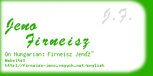 jeno firneisz business card